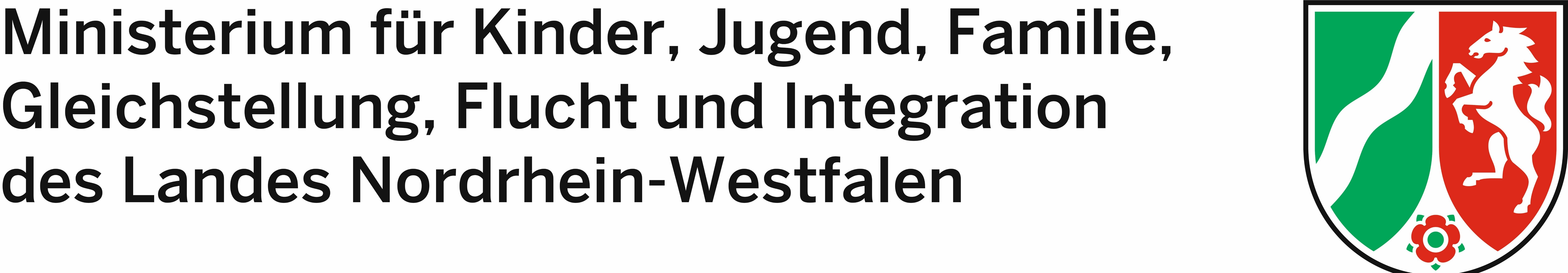 Logo des Ministeriums für Kinder, Jugend, Familie, Gleichstellung, Flucht und Integration des Landes Nordrhein-Westfalen