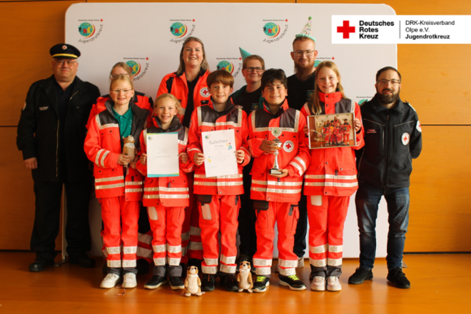 Gewinner des DRK-Landeswettbewerb des Jugendrotkreuz Attendorn 2025